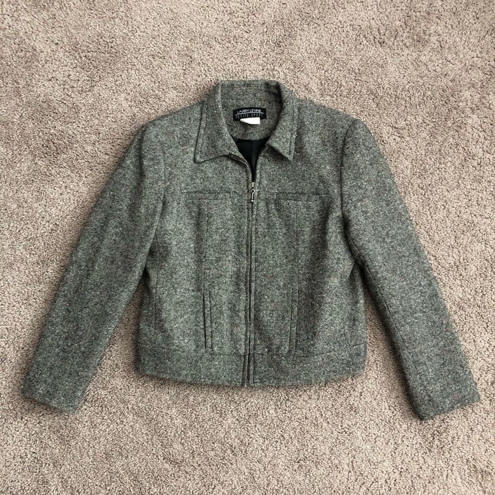 Larry Levine Petite Sport Wool Blend Jacket Size 10P